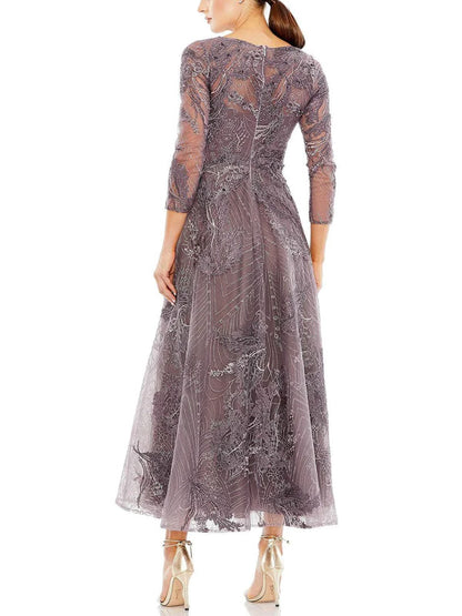 Bubble Sleeve Handmade Beaded Women's Dress