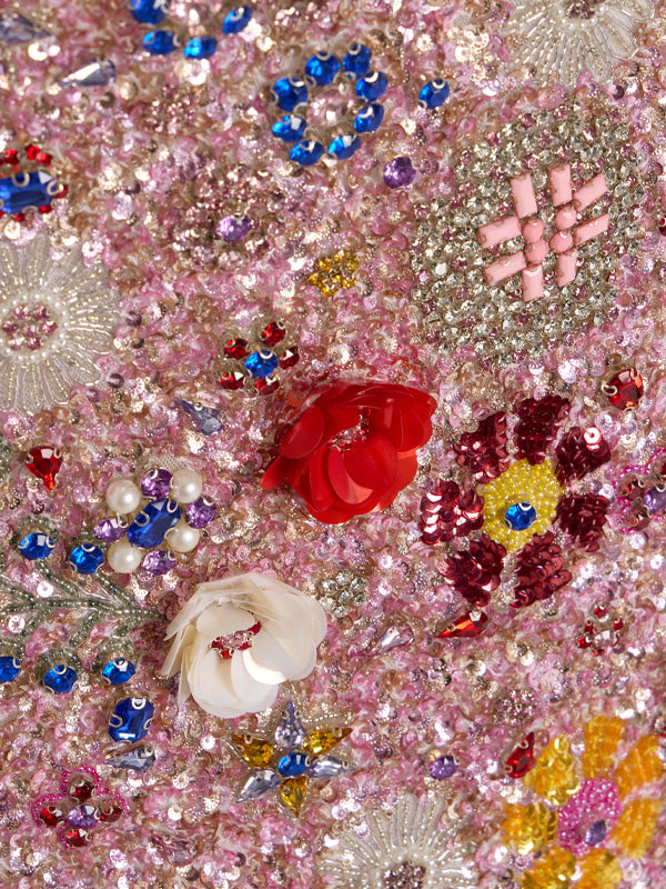 Suspender Sequins Midi Dress