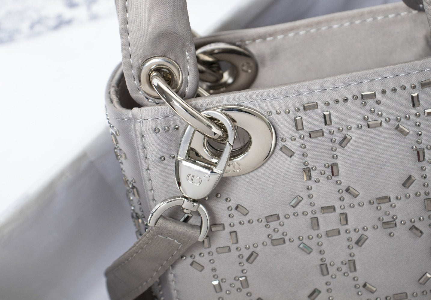 Lady Dior Embellished Cannage Satin Mini