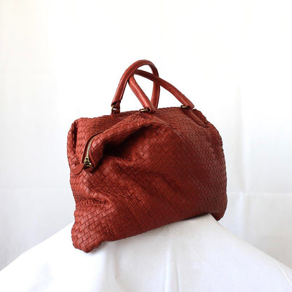 Bottega Veneta Intrecciato Red Large Bag