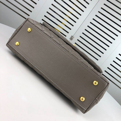 Chanel Coco Bag Quilted Caviar With Lizard Blue