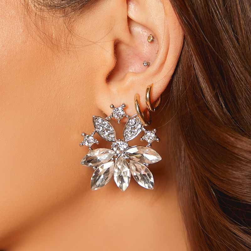 Zirconia personalised luxury high-end evening necklace and earrings set