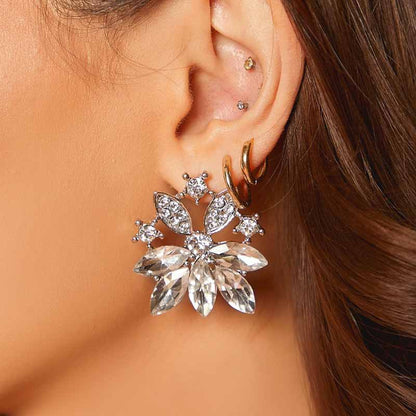 Zirconia personalised luxury high-end evening necklace and earrings set