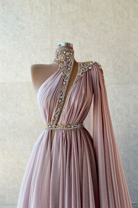 Pink gorgeous shiny beaded long tulle sexy elegant floor-length ball gown evening dress gh3277