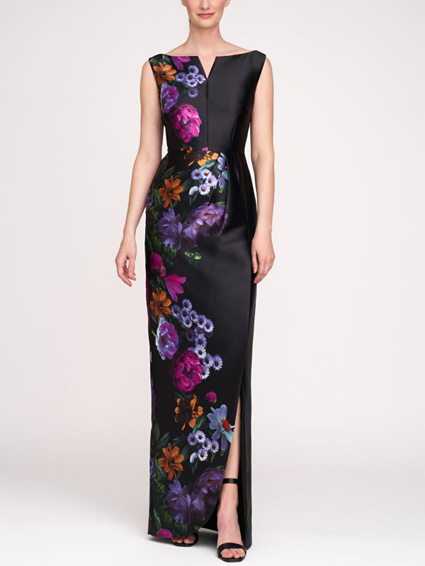 Sleeveless Printed Maxi Dress