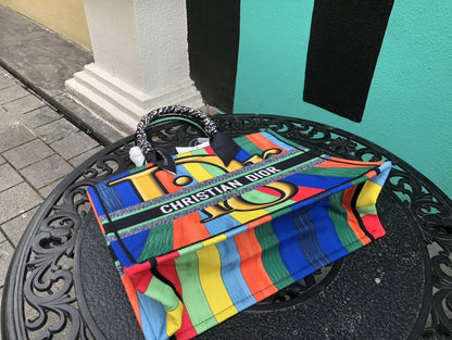 Dior Mini Dior Bag Black Strass Cannage Satin Women