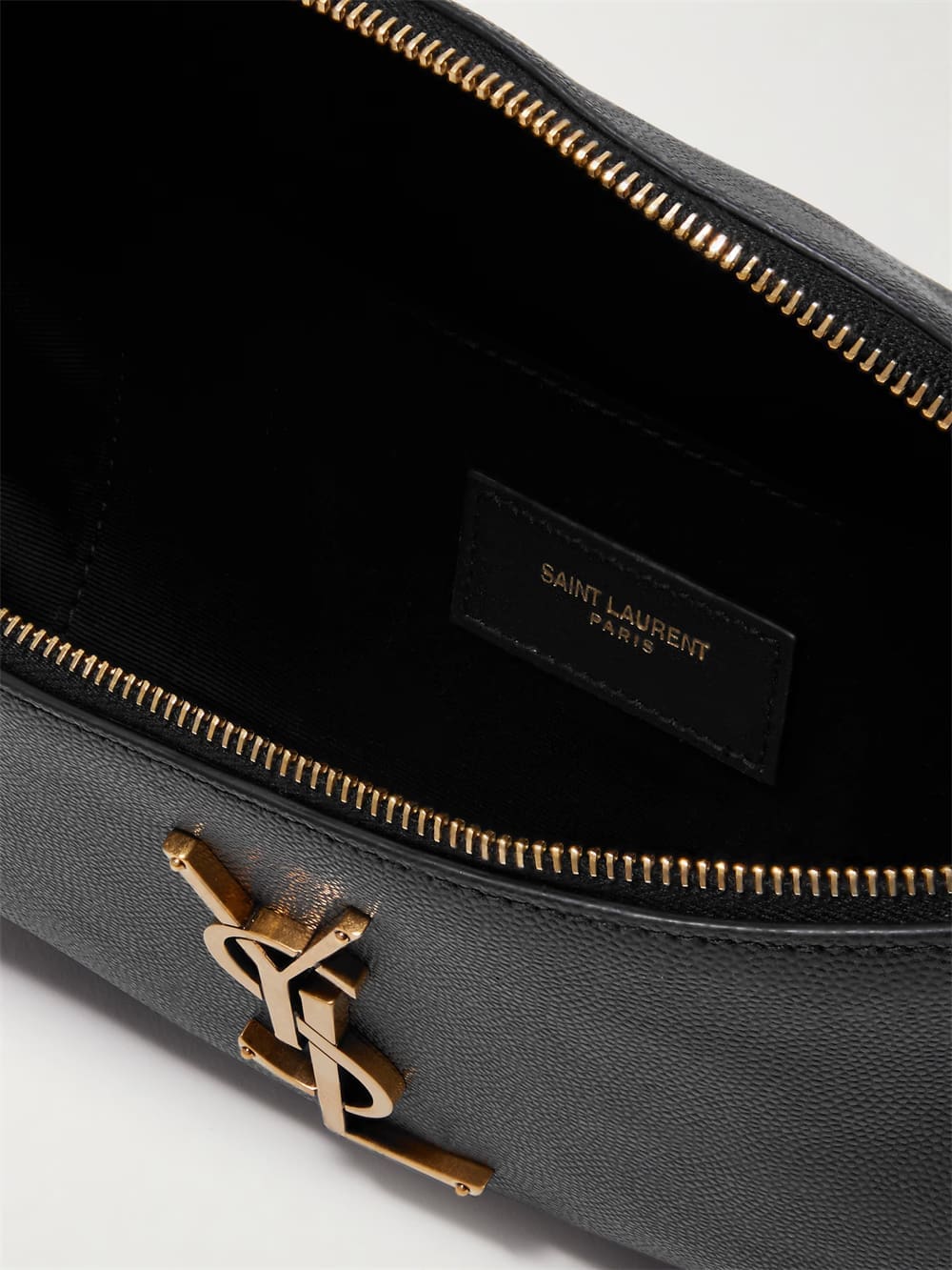 SAINT LAURENT Cassandre textured-leather belt bag