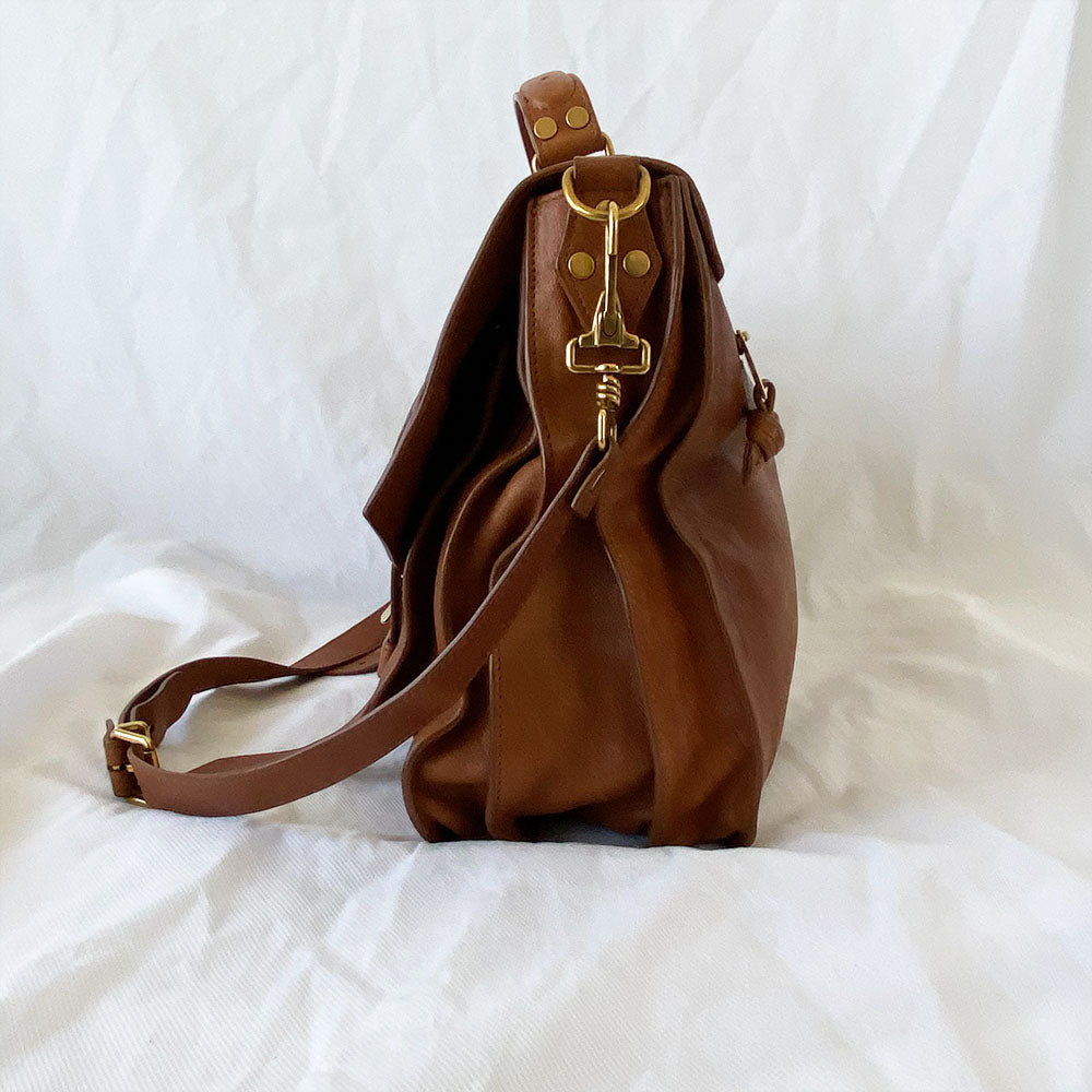 Proenza Schouler  Saddle Brown Leather Large PS1 Satchel Bag