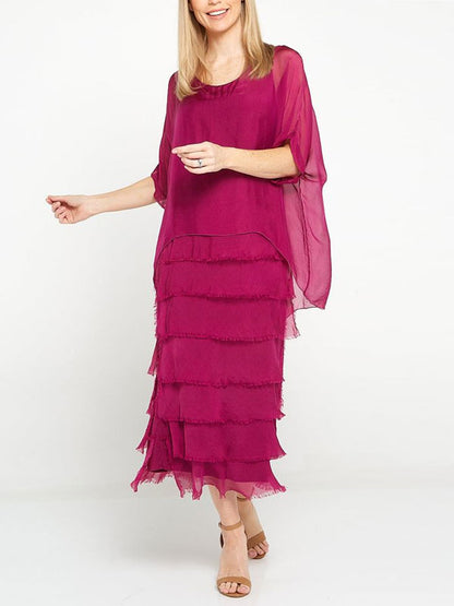 Straight temperament chiffon temperament women's dress