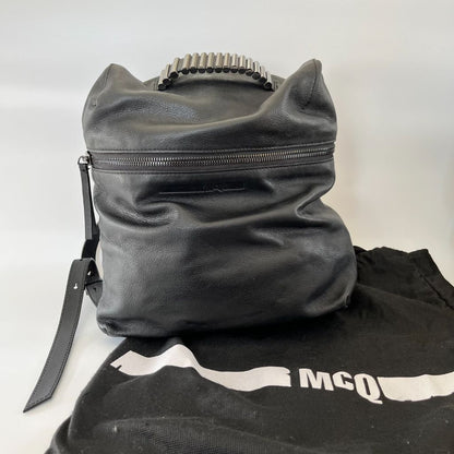 Alexander McQueen Black Leather Backpack