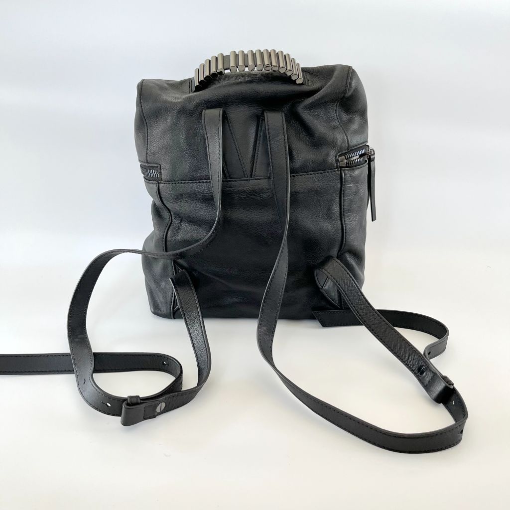 Alexander McQueen Black Leather Backpack