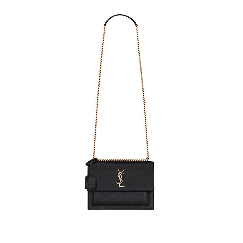 Saint Laurent SUNSET MEDIUM BARK TEXTURED EMBOSSED HANDBAG