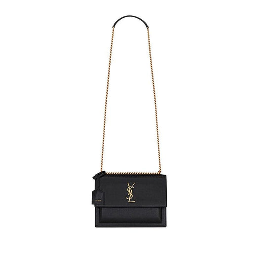 Saint Laurent SUNSET MEDIUM BARK TEXTURED EMBOSSED HANDBAG