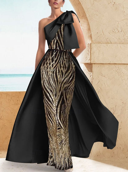 Bow Tie Mermaid/flared Evening Elegant Gown