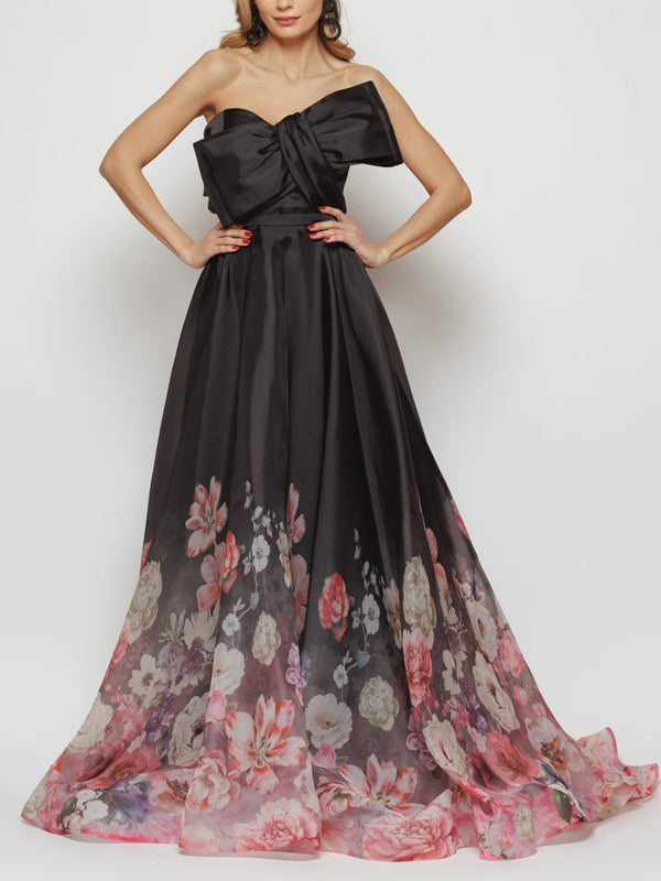 Bow Decoration Elegant Wedding Dress