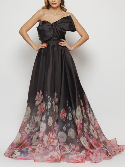 Bow Decoration Elegant Wedding Dress