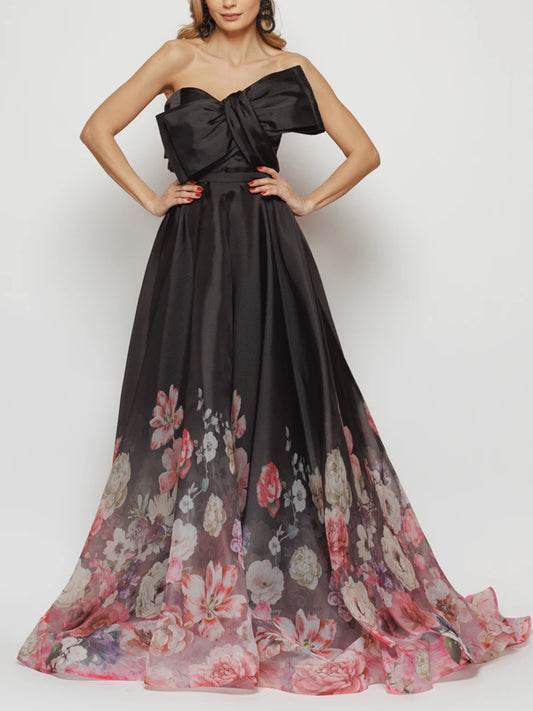 Bow Decoration Elegant Wedding Dress