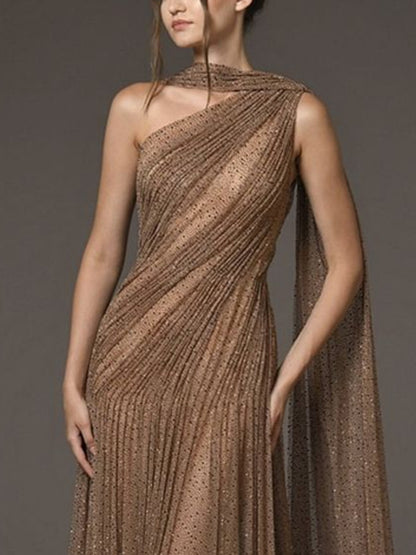 Temperament Halterneck Elegant Sequined Ladies Dress