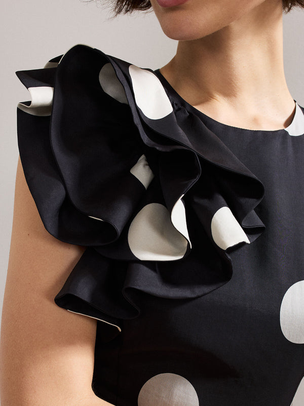 A-line Silhouette With Ruffles Women's Dress