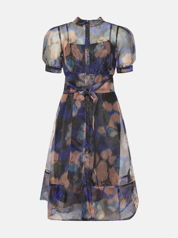 Organza Puff Sleeves Women's Dress