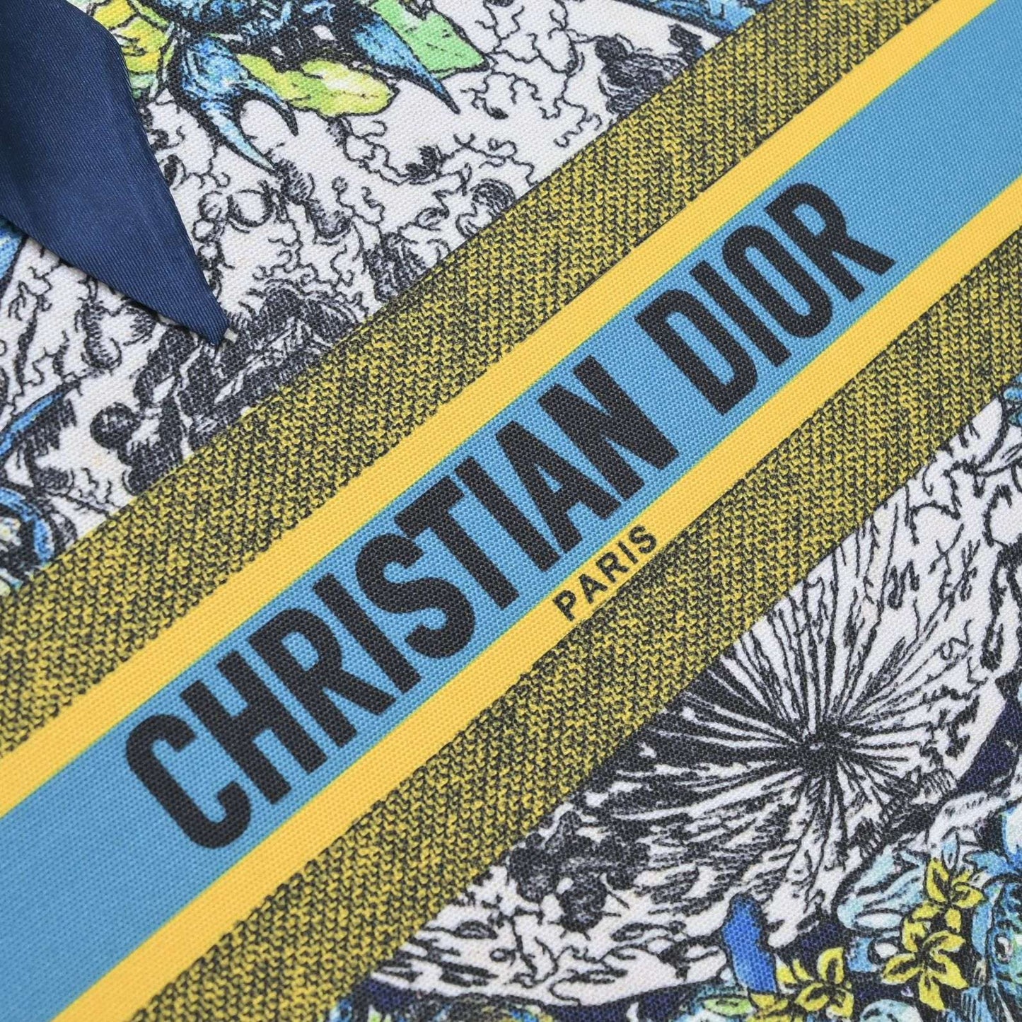 Dior Medium Book Tote White Multicolor