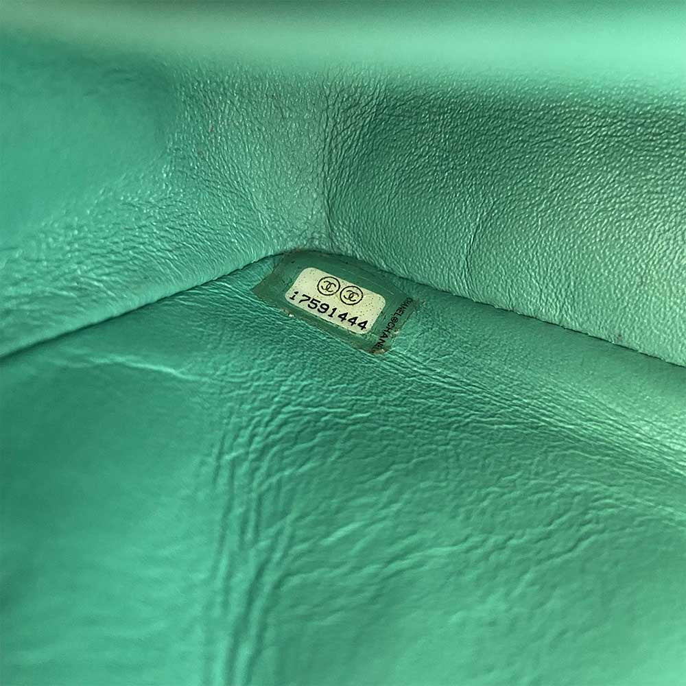 Chanel Green Leather Timeless Square Mini Flap Bag