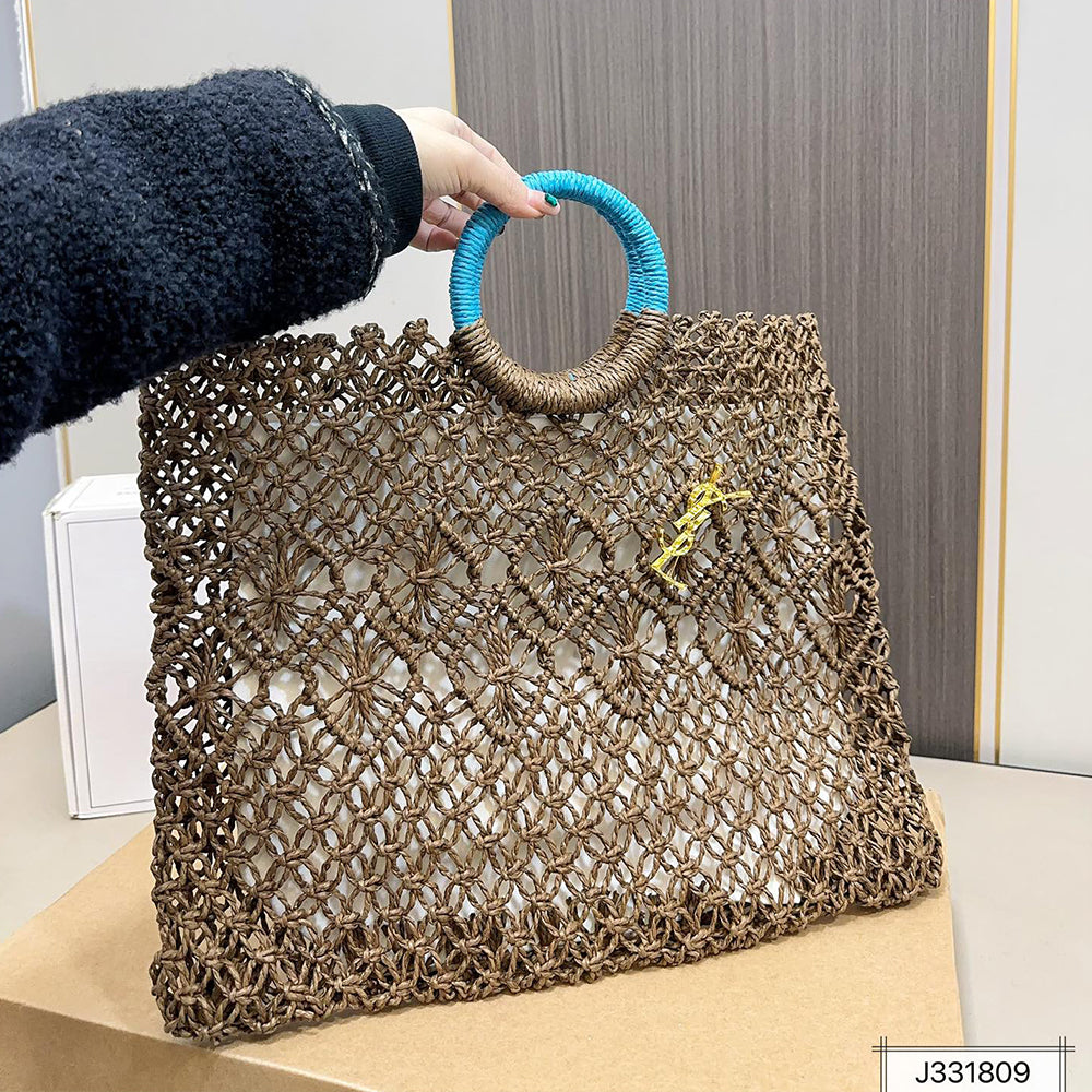 SAINT LAURENT YSL Woven Tote Bag 43x35cm