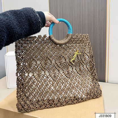 SAINT LAURENT YSL Woven Tote Bag 43x35cm