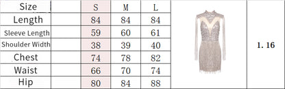 loveedsTM-Tassel sequin short heavy sexy dress-vx