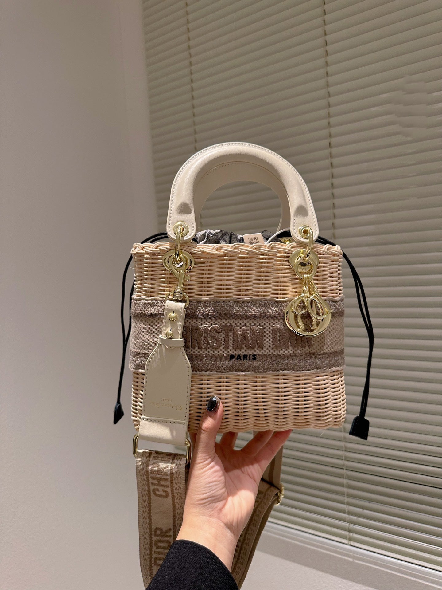 Christian Dior Lady Dior Natural Wicker