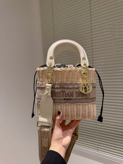 Christian Dior Lady Dior Natural Wicker