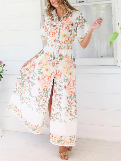 Temperamental Simple Printed Women's Holiday Dress