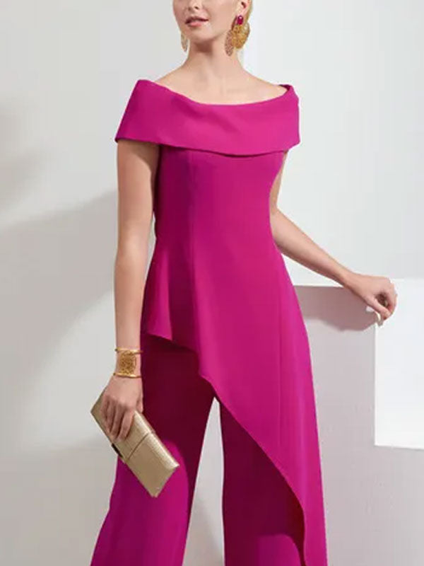 One-shoulder temperament design prom ladies suit