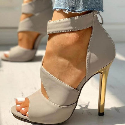 Stiletto sexy lady sandals with fish mouth