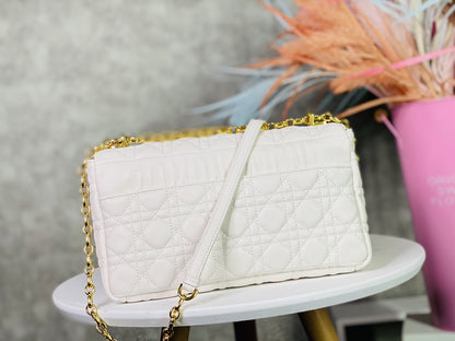 Dior Large Dior Caro Bag Black Supple Cannage Calfskin Women