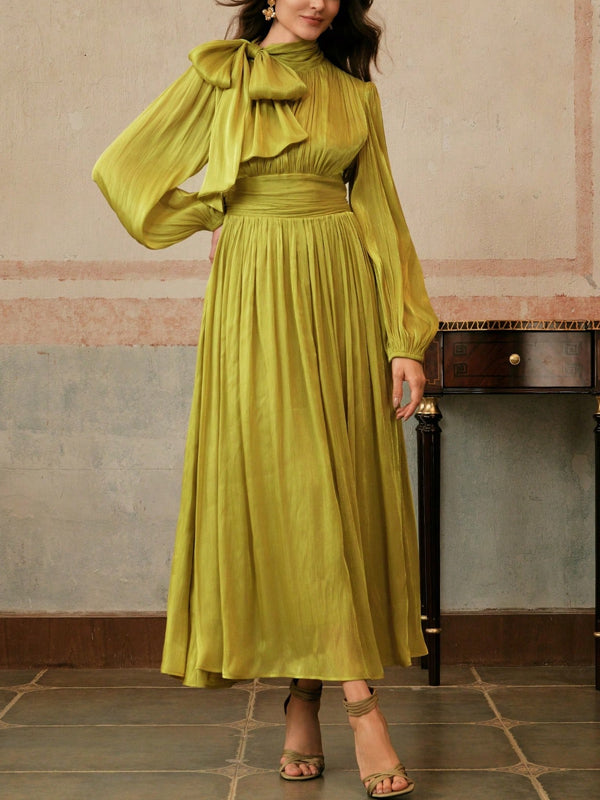 Elegant Bow at Waist Women's Dress