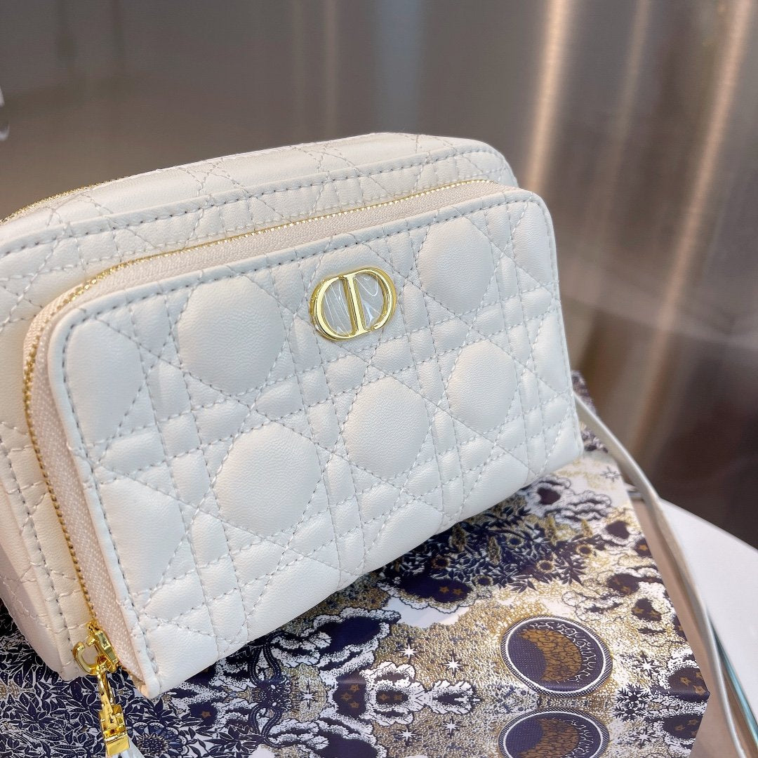 Dior Caro Double Pouch Beige