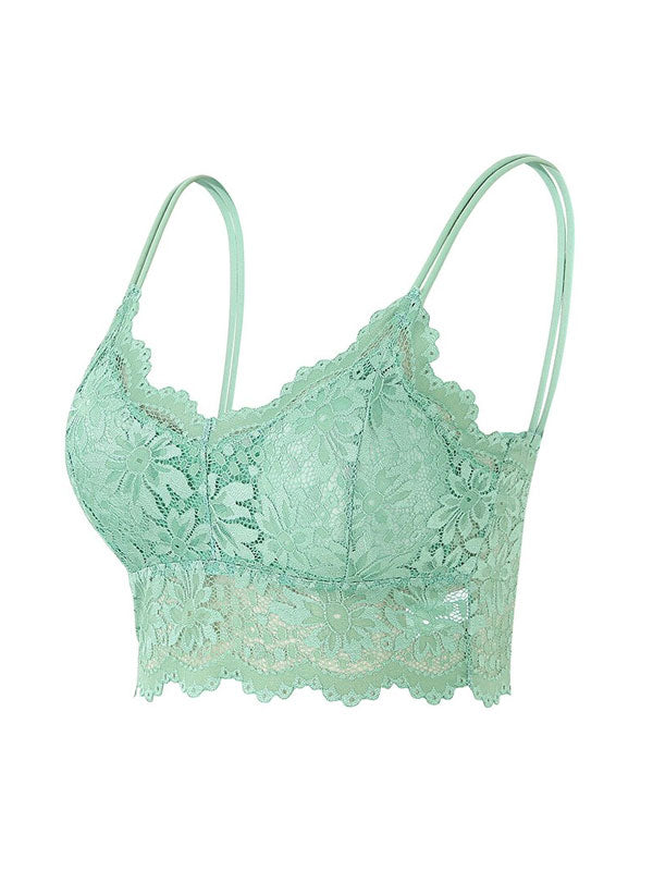 Anti-flight lace back halter bra