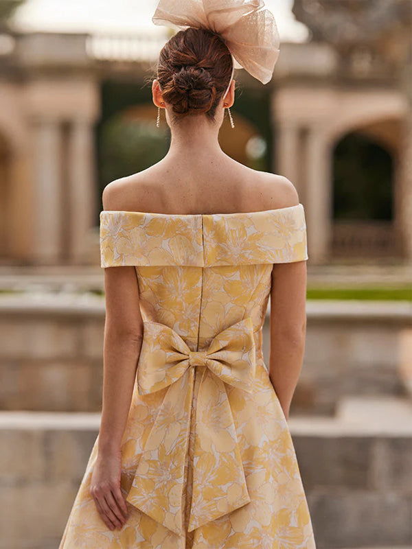 Bandeau Print Midi Dress