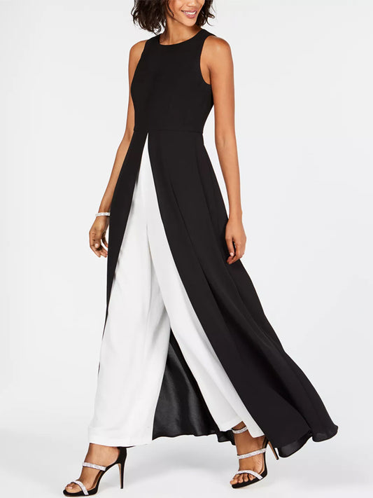 Contrast Sleeveless Jumpsuit