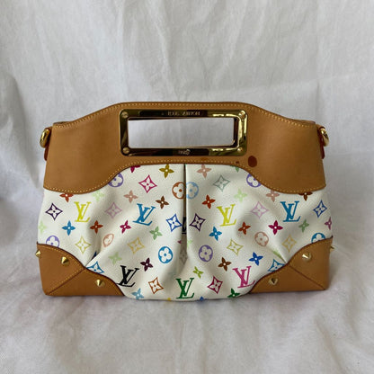 Louis Vuitton White Multicolor Monogram Canvas Judy MM Bag