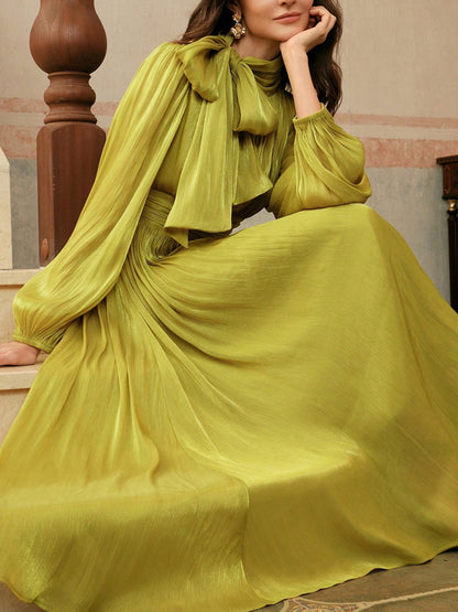 Elegant Bow at Waist Women's Dress