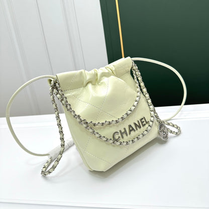Chanel 22 Mini Handbag Light Yellow