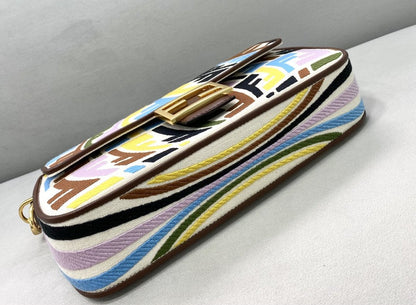 Fendi FF Vertigo Canvas Baguette Bag 8BR600 Multiple colors