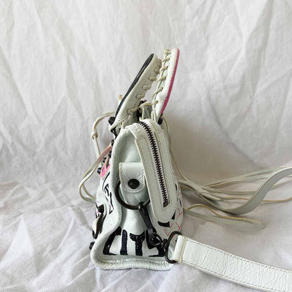 Balenciaga Classic City mini graffiti-printed leather bag