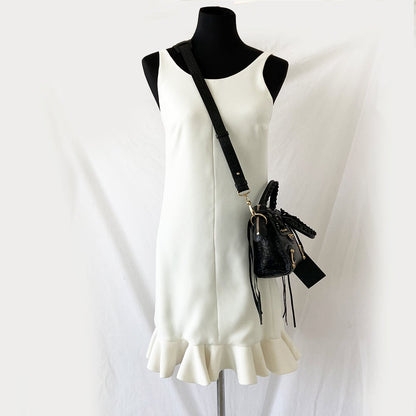 Balenciaga Giant 12 City Mini Croc-embossed Black Bag