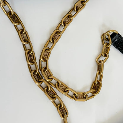 Balenciaga Gossip BB-Plaque Crocodile-Effect Cross-Body Bag