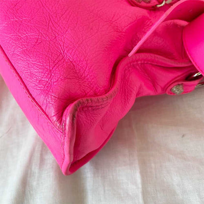 Balenciaga Hot Pink Leather Mini Classic City Bag