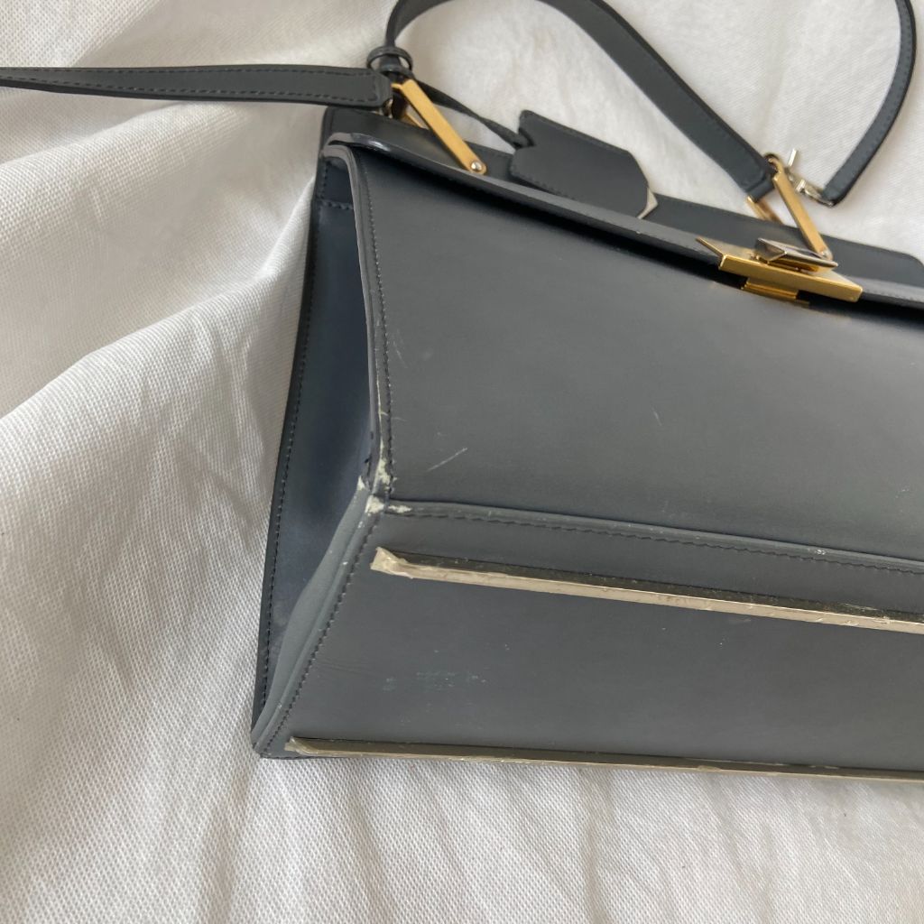 Balenciaga Le Dix Cartable Top Handle Leather Bag