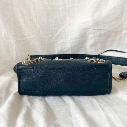 Balenciaga Leather Mini Classic Metallic Edge City Bag